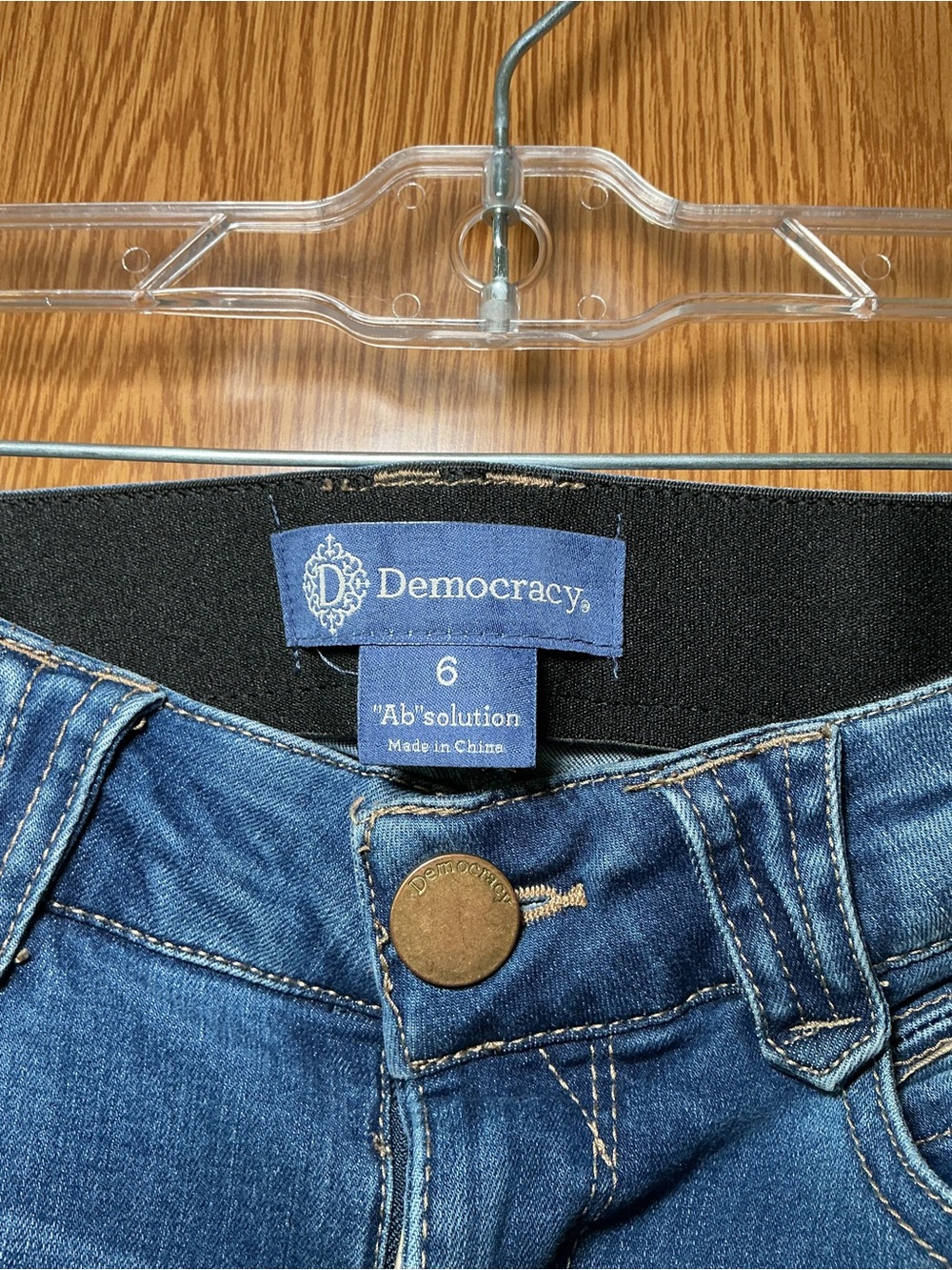 Democracy Ab Solution Women's Size 6 Blue Stretch Skinny Jeans - Picture 3 of 4